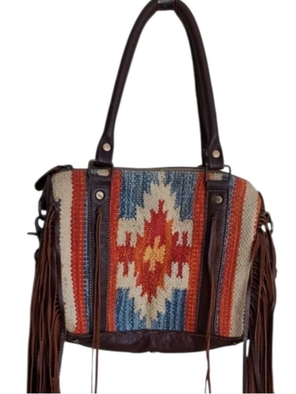 Myra Western Fringed Aztec Crossbody